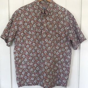 Reyn Spooner Aloha Shirt Allover Floral Print Special Edition Size Large